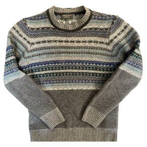 Lorenzo Magni Striped Pullover Wool Sweater Size Small